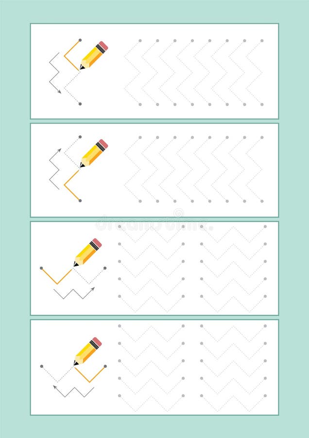 Linee di tracciato vettore per la scuola materna o asilo e formazione speciale Linee di tracciato per le capacità motorie di svil illustrazione vettoriale Linee di tracciato vettore per la scuola materna o asilo e formazione speciale Linee di tracciato per le capacità motorie di svil illustrazione vettoriale
